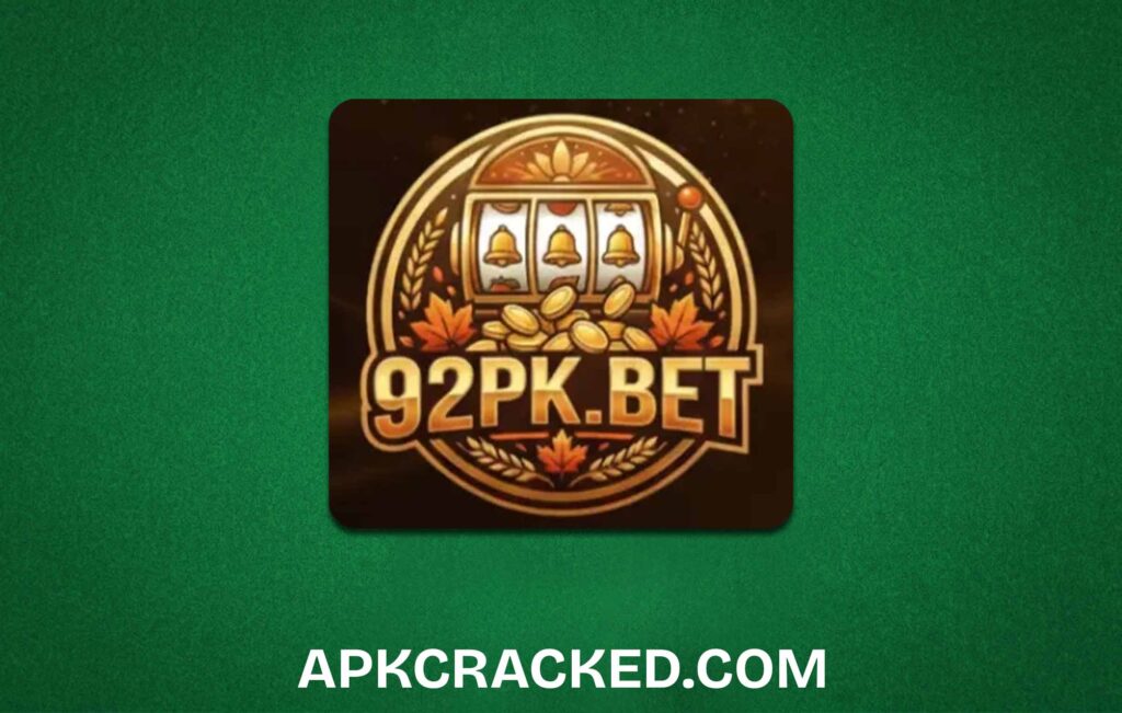 92PK Bet Game logo in icon with apkcracked.com written on the bottom