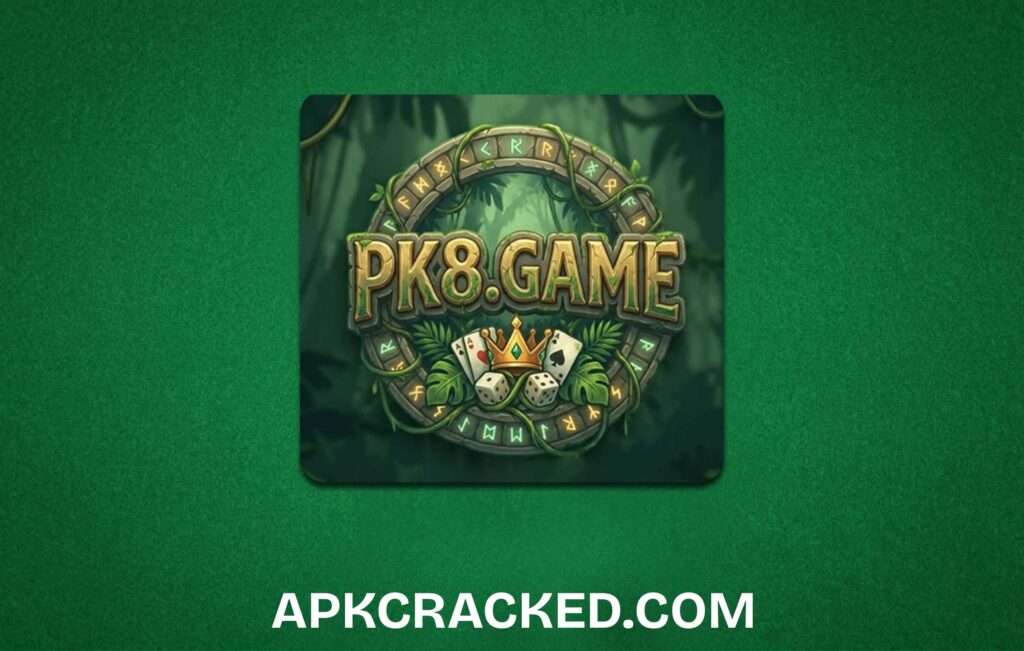 A high-quality interface of the PK8 Game app showing the various game modes and easy withdrawal options for Android users.