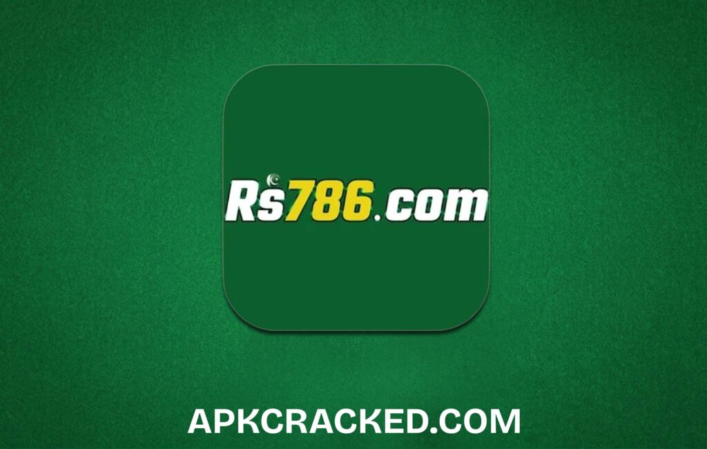 A vibrant screenshot of the RS786 game home screen showing various card games and the easy withdrawal dashboard.