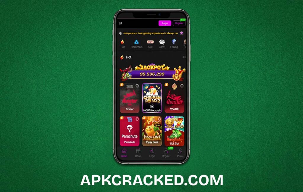 The EP777 Game app home screen showing various card and crash games with a clean user interface and easy deposit buttons.