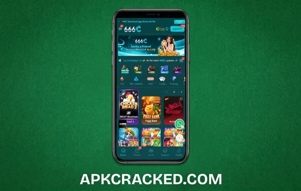 666C game app's homescreen in a phone