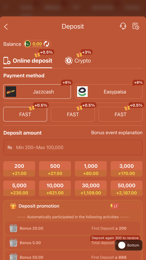 FE786WIN Deposit